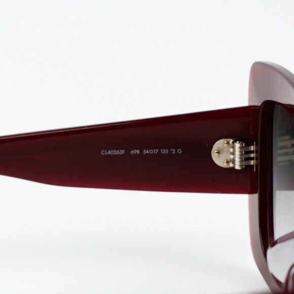 NEW Celine CL40263F 69B 3 DOTS Bordeaux Gradient Smoke Geometric Sunglasses main image 7